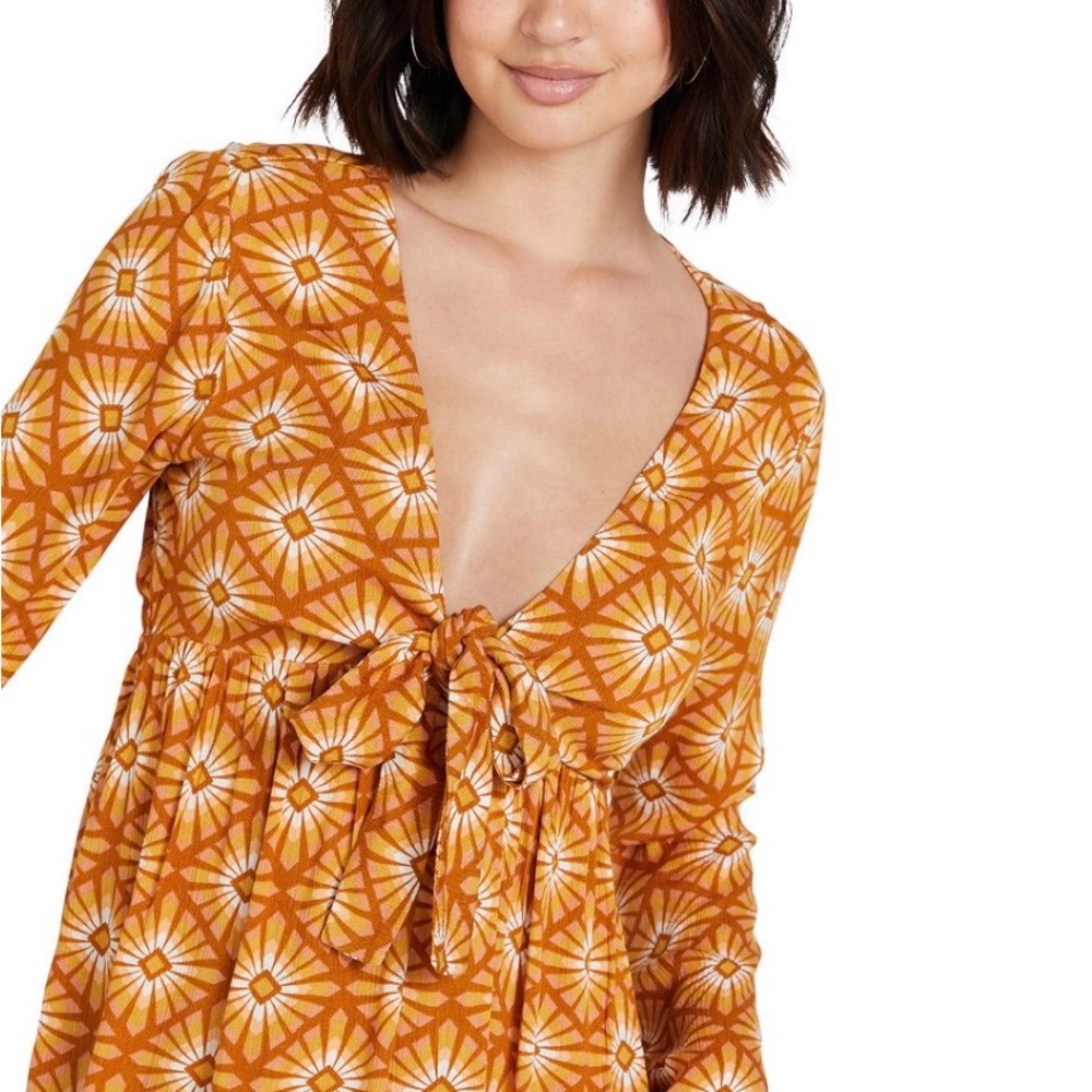 Volcom Brown Patterned Dress